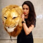Sadha Instagram - 😄😄😄 With another Sheru! He isn't too happy posing with me though!