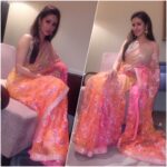 Sadha Instagram - #saree #lovepink #indiantradition 😊