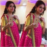Sadha Instagram - Ugadhi special!! #indiantradition #indianfestival #lovepink 💗💖 #selfdesigned #selfstyled