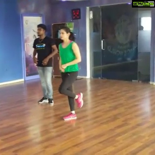 Sadha Instagram - #rehearsals #mirchawards16 #4languages 😄