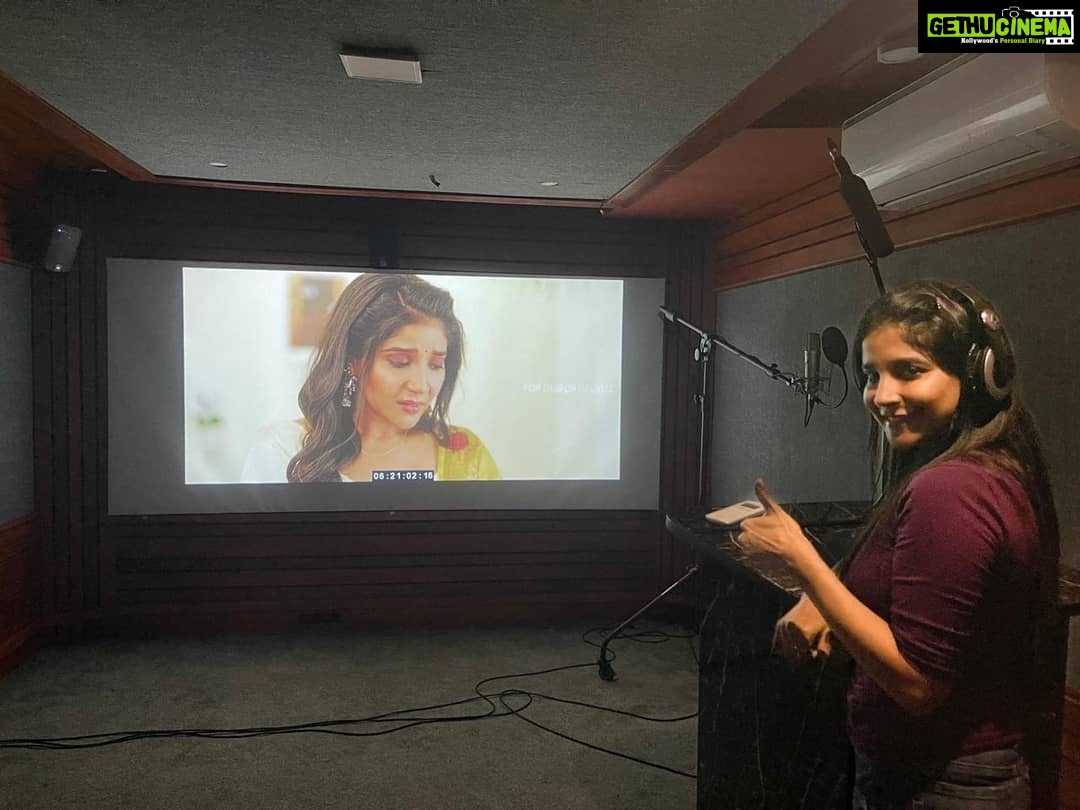 Sakshi Agarwal Instagram - Finished My Dubbing Portion for #Bagheera ! Had a Great time working with you & Thanks for the Opportunity @adhikravi sir ☺ @prabhudevaofficial @rv_bharathan_official @amyradastur93 @ganesan_sekar_official #selvakumarskdop @AbinandhanR #AntonyLRuben @njsatz