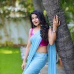Sakshi Agarwal Instagram - Those who are free of resentful thoughts surely find peace - Buddha Photography: @ashwinthclicker MUA : @beautyblissbydivs Hairstylist /Video : @durga_hair_stylist Designer : @mabia_mb Location: @san_event_hall @tisisnaveen @pugazhmuruganphotography #peace #peaceofmind #blue #photoshoots #instalove #actress #model #clicks