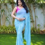 Sakshi Agarwal Instagram - Mindfulness gives you time , Time gives you choices , Choices skilfully made , leads to freedom ! Photography: @ashwinthclicker MUA : @beautyblissbydivs Hairstylist /Video : @durga_hair_stylist Designer : @mabia_mb Location: @san_event_hall @tisisnaveen @pugazhmuruganphotography #peace #peaceofmind #blue #photoshoots #instalove #actress #model #clicks