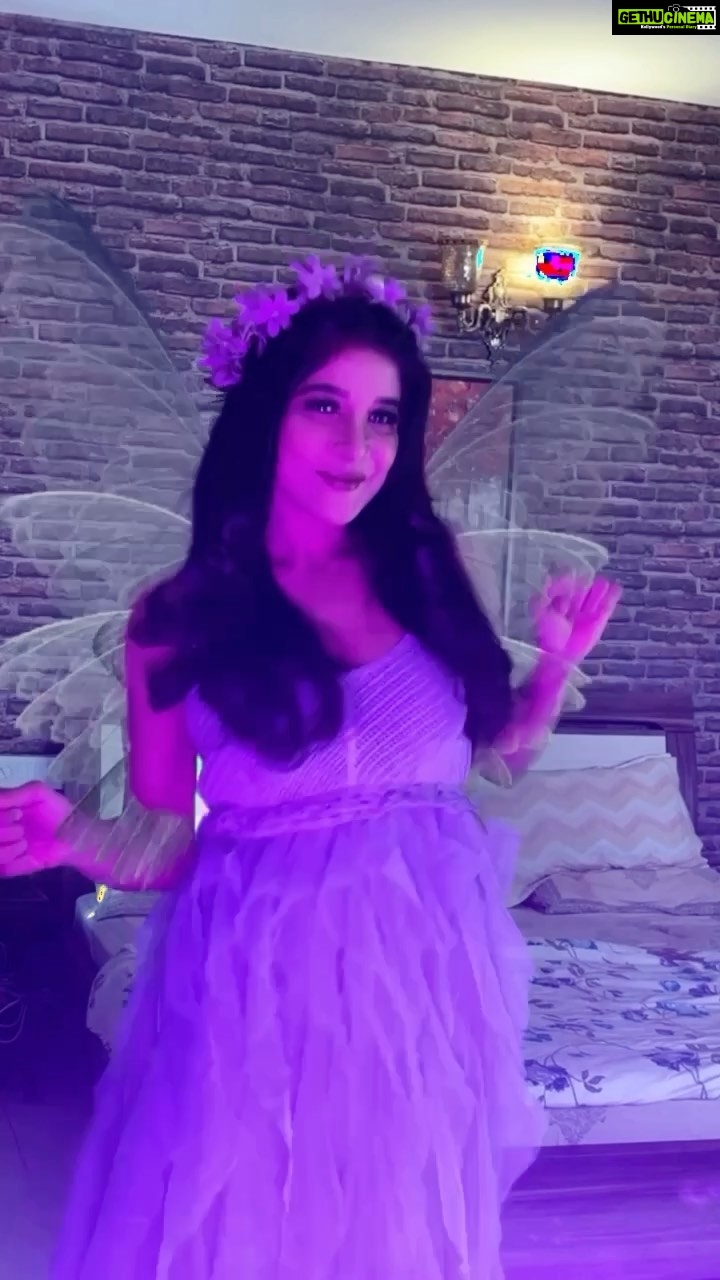 Sakshi Agarwal Instagram - Am I your Bujji🦋 . Wearing @ynch.in . #feelitreelit #reels #reelsvideo #instareels #bujjisong #trendingsong #trendingnow #angel #angelwings #purplelove
