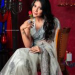 Sakshi Agarwal Instagram - She looked daisy safe But smelt rose wild🌹 . Photography - @poovarasanphotography Costume - @helenatrendz MUA - @contourbynaveena Retouch - @retouch_by_arun Jewellery - @chennai_jazz Photography team @praveenraj_cinematographer @filmmaker_samvimal @vikashtharan @megaamadhusudhan . #valentineday #valentinesday #sakshiagarwal #saree #lacesaree #instapic #ootd #red #wild #rose #valentines_day