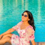 Sakshi Agarwal Instagram - Being underestimated is one of the biggest competitive advantages you can have! The goal is to build a life you dont need vacation from💞 . #pool #water #bluewater #greenery #freshair #lookpretty #floraldesign #prettydress #sakshiagarwal #vacay #holiday #vibes #laugh #live #eat #dressup The Leela Goa