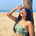 Sakshi Agarwal Instagram - Turn your face towards the sun and shadows will fall behind you❤️ . #cycling #cyclinglife #bicycleride #goa #freshair #greenery #floraldesign #coords #sun #holidays #goodvibes The Leela Goa