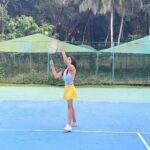 Sakshi Agarwal Instagram - Next shot is more important than Last mistake🎾 . #tennis #tennisskirt #sakshiagarwal #sports #holidays #loveforsports #burncalories #tenniscourt #tennisgirl #tennislove #sundayvibes #sundayfunday The Leela Goa