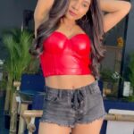 Sakshi Agarwal Instagram – When Spiderman and Christmas vibes are in the air❤️ 
.
#instareels #feelitreelit #spidermanfans #christmastime #reelsinstagram #manalitrance #trendingnow #trendingreels #explore #explorepage✨ #redcorset #kneelengthboots 
.
@ondroofrestaurant @prayaga_artistry @tisisnaveen