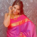 Sakshi Agarwal Instagram - Always love wearing a pretty silk south indian saree, what better than doing this on #karthigaideepam 💞💞 . #feelitreelit #instareels #silksarees #sareelove