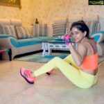 Sakshi Agarwal Instagram - Tried some new workout wearing my new @adidas.futurecraft @adidasoriginals #4d shoes❤️💞💫. . #workout #motivation #fitness #fitnessjourney #fitnessgoals #neon #adidas #sakshiagarwal #slamball Chennai, India