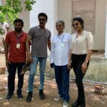 Sakshi Agarwal Instagram - My next❤️ . Missed working in the last project but happy that there is a right time for everything❤️ @dir_sac @thondankani . With the entire crew❤️ Butt Road,St.Thomas Mount