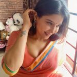 Sakshi Agarwal Instagram - God has a plan for you! Trust it! Live it! Enjoy it! . #saree #traditional abs #sculpted myfav #hardwork #fitness #motivation #sakshiagarwal #nomakeup Chennai, India