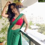 Sakshi Agarwal Instagram - Laugh like a BABY Live like a QUEEN🔥 . #saree #mybiggestlove #instaglam #green #redblouse #natural #smile #happy #fitnessjourney #kollywood #mollywood #sareelovers Chennai, India