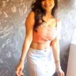 Sakshi Agarwal Instagram – Hey guys follow me on #josh app for my exclusive videos @officialjoshapp #joshindia #joshtamil #feelitreelit #biggboss #sakshisgarwal #leatherskirt #cami #top #happy