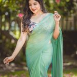 Sakshi Agarwal Instagram - You can never go wrong with a Saree, It works for me🥰🥰 For all those of you who asked me to post one🥰 . Photographer: @sarancapture Designer: @swaadh @swapnaareddyofficial Makeup: @artistrybyolivia Hair: @jayashree_hairstylist Venue : @sppgardens @teamaimpro @tisisnaveen . #saree #love #traditional #kollywood #mollywood #sareelovers #sarees #sareeindia #beauty #pretty #indian #biggboss #biggbosstamil #biggbosstamil3 #sakshiagarwal #peacock #nature #green #instamood #instagood #instadaily Chennai, India