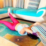 Sakshi Agarwal Instagram - Sunday Special🔥 New Awesome abs/booty/ shoulder workout using Pillow at home 🏡 ! Some of these are really tough, so breathe well when you do it. 💪 . Starving yourself and loosing weight is different and working out to get fit is different! Its all about physical strength💪🔥 . 1) Russian Twist with different levels 2)Windshield Wipers( can really feel ur abs) 3)Alternating side- leg taps 4)Hollow body compression with straight legs 5)Laying leg raise- pike up 6) awesome booty workout 7)Shoulders . Its not how much you lift but how you lift, so your brain- muscle- breathing connection is very important💞💫✨ . Try these you will surely thank me later🥰💪 . #fitfam #workout #motivation #fitnessjourney #fitness #instaworkout #pillow #abs #shoulder #booty #sakshiagarwal #nevergiveup #addiction #toningworkout