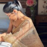 Sakshi Agarwal Instagram – Be the light that helps others see❤️
.
#sequinsaree #goldsaree #sareelove #goldenhour Chennai, India