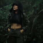 Sakshi Agarwal Instagram - She was fire, she was darkness, She was dust and blood and shadow🔥 The deadliest predator is the one you cannot see, and it takes a monster to destroy one🔥 . @ajoy_havoc @arunpradeep_photography @wildplanetresort . #forestaesthetic #assassinmode #forestlife #traveller #adventure #wildlife #wildlifephotography #candid #search #sakshiagarwal #camouflaged #camofashion Wild Planet