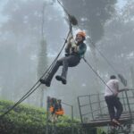 Sakshi Agarwal Instagram - This bgm and zipline in this misty cold weather at @wildplanetresort - what more can I ask for? Just Bliss and Happiness❤️ . #feelitreelit #sulthan #ziplining #ziplineadventure #zipline #adventuretravel #adventurereels #adventuretime #traveltheworld #travelreelsoninstagram #kerala #tamilnadu #devala #forest #leatherjacket #mountainview #biggboss #thalapathyvijaysongs