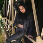 Sakshi Agarwal Instagram - Light up even your darkest moments with a beautiful location, beautiful weather and a great company! Loving this place- - looks absolutely beautiful and blissful even at night! @wildplanetresort . #jungleresort #leatherjacket #leatherpants #leatherboots #girlinblack #leatheraesthetic #kerala #tamilnadu #wildlifeconservation #nature #beauty Wild Planet