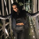 Sakshi Agarwal Instagram - Light up even your darkest moments with a beautiful location, beautiful weather and a great company! Loving this place- - looks absolutely beautiful and blissful even at night! @wildplanetresort . #jungleresort #leatherjacket #leatherpants #leatherboots #girlinblack #leatheraesthetic #kerala #tamilnadu #wildlifeconservation #nature #beauty Wild Planet