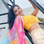 Sakshi Agarwal Instagram - Be obsessed with your own potential🔥 . #lehenga #traditional #sakshiagarwal #biggboss #instapic #waistchain #beyourself #candid #soakingupthesun #instadaily #yellowblouse #lehenga #colourfuldupatta #fashion #lifestyle Chennai, India