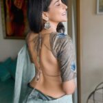 Sakshi Agarwal Instagram - Sunshine gonna wash my blues away! . Wardrobe : @swarnasaris . #saree #sareelove #aesthetic #sexyback #instasarees #sakshiagarwal #biggboss Chennai, India
