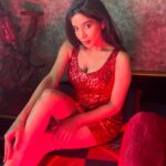 Sakshi Agarwal Instagram - Style is a way to say who you are , Without having to speak❤️ . #reddress #sequindress #redhotmini #redismycolor #redislove #selfportrait Chennai, India