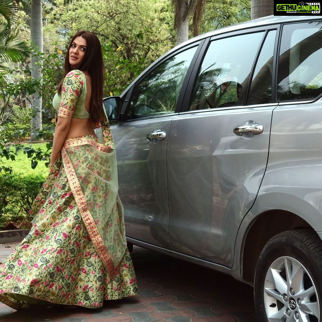 Sakshi Chaudhary Instagram - Today for the audio launch of oope kuha!!! Don’t mind the car !! 😁