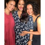 Sameera Reddy Instagram - Girl power💪🏼Sushama Meghana and Nyra in my tummy 😍 Covid has kept us apart but it hasn’t broken our spirit 🤗 My sisters are my pillars of strength and it’s been so hard not see them or my parents but I know we will meet soon ❤️ miss you girls 🥺#throwbackthursday #sisters #siblings #strength #reddysisters #girlpower #love #family #mygirls #messymama #throwback #preggo #oneyearago 🤰🏻