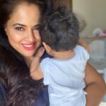 Sameera Reddy Instagram - I get many messages from mothers having anxiety about the whole process of Breastfeeding !So here is an update post for new mommies or to be . 🍼 Nyra turns 11 months in a few days and yes im still breastfeeding her. In my experience the first three months were tricky with managing flow but then it just balances out and becomes part of the schedule. I always say if you used only formula or did a combination for whatever reasons please don’t let anyone make you feel bad about it. As a mother you have choices that are yours and no one else can judge you. I’ve had moments of confusion myself with self doubt that can be very hard on a new mom and I consulted the Pediatrician but first I’ve always listened to my own Instinct. Trust it . I exclusively breastfed Nyra till 5.5 months and then introduced solids . I continue to feed her now in between meals on demand . 🌈 I’ve said this in an earlier post - A mother may be depressed, lacking in confidence, worried, or stressed and it affects breastfeeding. These factors do not directly affect her milk production, but can interfere with the way in which she responds to her baby. This can result in the baby taking less milk, and failing to stimulate milk production. So the people around you need to be encouraging you . Understanding the pressure on a new mom physically and emotionally is important in this overwhelming time. 🙌🏻 . I would also like to give a shoutout to moms who have struggled with low milk production . This could happen due to a pathological reason including endocrine problems or a host of other factors .A few mothers have a physiological low breast-milk production, for no apparent reason, and production does not increase when the breastfeeding technique and pattern improve. There is no reason to shame them or make them feel any pressure in not being able to BF. we need to support all mothers and show love and respect . To all mommies- we are doing our best . So let’s celebrate that . 👏🏻 . #imperfectlyperfect . There is fantastic support group of mothers On Facebook that I recommend https://www.facebook.com/groups/breastfeedingsupportforindianmoms #breastfeeding #support #momlife #motherhood