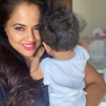 Sameera Reddy Instagram – I get many messages from mothers having anxiety about the whole process of Breastfeeding !So here is an update post for new mommies or to be . 🍼 Nyra turns 11 months in a few days and yes im still breastfeeding her. 
In my experience the first three months were tricky with managing flow but then it just balances out and becomes part of the schedule. I always say if you used only formula or did a combination for whatever reasons please don’t let anyone make you feel bad about it. As a mother you have choices that are yours and no one else can judge you. I’ve had moments of confusion myself with self doubt that can be very hard on a new mom and I consulted the Pediatrician but first I’ve always listened to my own Instinct. Trust it . I exclusively breastfed Nyra till 5.5 months and then introduced solids . I continue to feed her now in between meals on demand . 🌈
I’ve said this in an earlier post – A mother may be depressed, lacking in confidence, worried, or stressed and it affects breastfeeding. These factors do not directly affect her milk production, but can interfere with the way in which she responds to her baby. This can result in the baby taking less milk, and failing to stimulate milk production. So the people around you need to be encouraging you . Understanding the pressure on a new mom physically and emotionally is important in this overwhelming time. 🙌🏻 .
I would also like to give a shoutout to moms who have struggled with low milk production . This could happen due to a pathological reason including endocrine problems or a host of other factors .A few mothers have a physiological low breast-milk production, for no apparent reason, and production does not increase when the breastfeeding technique and pattern improve. There is no reason to shame them or make them feel any pressure in not being able to BF. we need to support all mothers and show love and respect . 
To all mommies- we are doing our best . So let’s celebrate that . 👏🏻 . #imperfectlyperfect .
There is fantastic support group of mothers On Facebook that I recommend  https://www.facebook.com/groups/breastfeedingsupportforindianmoms  #breastfeeding #support #momlife #motherhood