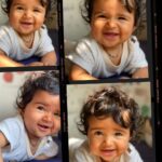 Sameera Reddy Instagram – Happiness is… you smiling back😃 #naughtynyra #stayhome #stayhappy #staysafe #love #smile #hope #prayfortheworld #positivevibes #baby #babygirl #momlife #messymama #motherhood #keepingitreal 🌈