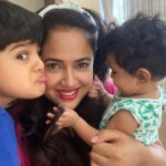 Sameera Reddy Instagram – Happiness is .. right now right here ❤️ #feelinggoodtoday #momlife 🤩