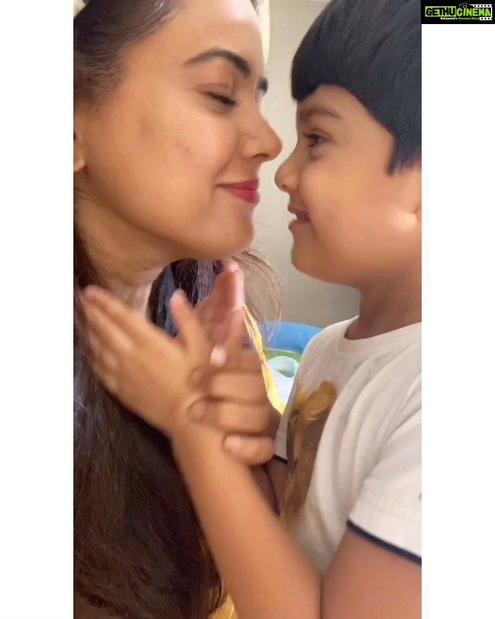 Sameera Reddy Instagram - Hans and me are loving our time together in this lockdown, especially because it involves bubbles, lather and so much fun! He loves his Pears bar of soap, the smell, how soft his hands feel after washing with it, and all the bubbles blown on his mama. What I love is that he is truly protected, and thats what makes me glow. All you mamas & papas out there, share with us your Pears #Protect&Glow moments @pears_india #ad #pears #sharetheglow #protect&glow #pearssoap