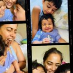 Sameera Reddy Instagram - Like Seriously who else is in their jammies all day😃cos we are🤣#lockdown #momlife #sundayfunday #staysafe #stayhome #staypositive 🌈