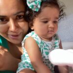 Sameera Reddy Instagram - Never thought I’d be sewing but no access and a lockdown made me want to get creative 🤓I used chopped onesie sleeves to make super cute bows😍you can use them as hair accessories or even stitch it on to the onesie/dress! . . I needed sleeveless onesies for Nyra and because of lockdown I couldn’t get any! So I chopped off the sleeves from Hansie’s baby clothes and this is the outcome😱Its not the best DIY tutorial and very messy but that’s all I got 🤩 happy stitching ! . P.s. I used a Tic Tac clip to finally put it on her ! . #messymama #lockdown . #stayhome #staypositive #diy #babygirl #baby #bow #momlife #timepass #motherhood #stitch #feelgood #positivevibes 🎈