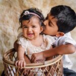 Sameera Reddy Instagram - All you need is love❤️Tons of it😍 #mybabies #staysafe #stayhome #momlife #babygirl #myson #momentsofmine #gratitude 🙏🏼. . #milestonephotography Feb 2020 @mommyshotsbyamrita