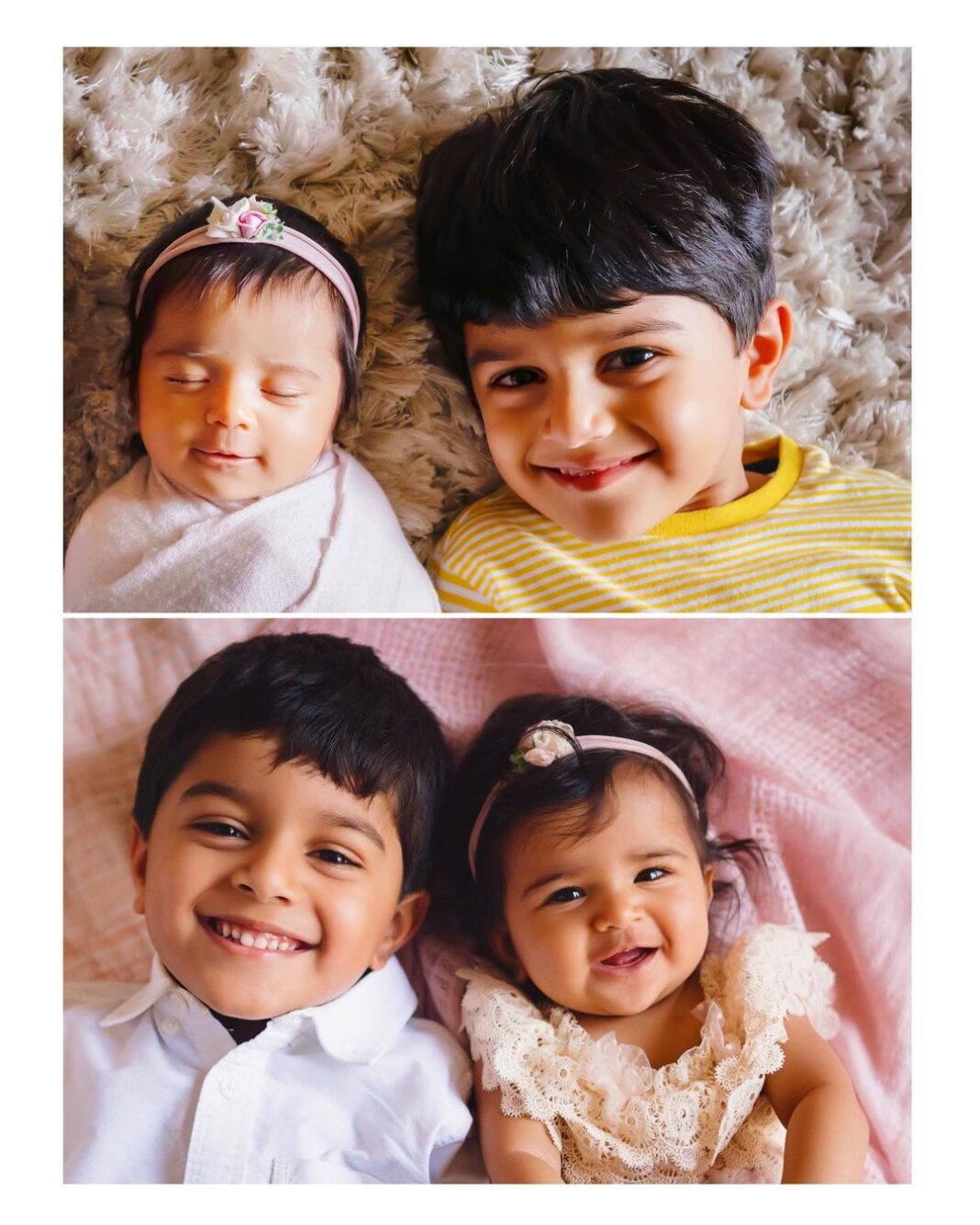 Sameera Reddy Instagram - Let me love you a little more before you are not so little anymore 😍. #timeflies .positive thoughts = positive energy 🙏🏼 #hugs @mommyshotsbyamrita . #milestonephotography #brotherandsister #mybabies #forever #positivevibesonly