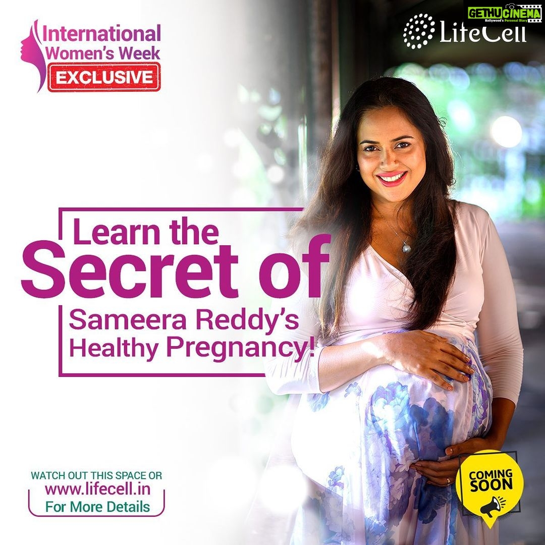 Sameera Reddy Instagram - I have always wanted a safe and happy pregnancy for all women & myself! Here's a terrific colloboration with @lifecellin coming for all mommies to be! My endeavour is to empower you ! I know that motherhood can be a challenge and we need to positively prepare ourselves for it ! To be connected and stay real ! That's my wish for u all..... 🌟. #lifecell #realmotherhood #healthymom #happymom #womansday #internationalwomensweek #motherandchild #pregnancy #pregnant #mothertobe #imperfectlyperfect #motherhood #motherhoodjourney