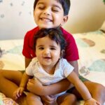 Sameera Reddy Instagram – My Valentine babies❤️Sooo happy to see his Lil sis again! And I’m thrilled to have the chaos back in the house ! Can’t handle these father son boys trips without us girls !!! #family #first #always #brother #sister 🤩 #happyvalentinesday ❤️ #mybabies #baby #love 🤪
