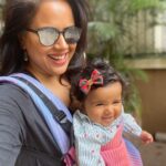 Sameera Reddy Instagram – Not having a Nanny means Nyra is with me 24/7 😃 And I’m always on the move !Baby wearing works super well for me  and at 6 months she is at a curious stage and really enjoys this position when we are out. I always pay close attention to her cues, trust me, she’s not in this position 24/7! When she is sleepy, hungry, or just done playing, I turn her around.  In the second pic you can see she peacefully sleeps in her carrier till I get to a space when I make her lie down! My Soul Carrier been a life saver and I wish I had this during my first year with Hans!  @soulslings_india #happytogether .
.
.
Note: 1. Front Face Out can be attempted ONLY when your baby has torso control. Usually around 6 months❗️
2. NEVER let the baby fall asleep in this position ‼️ .
#soulslings #soulanoona #sameerareddy #mom #momlife #babywearing #babycarrier #sameeraxsoul