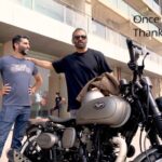 Sameera Reddy Instagram – A super cool ride for a super cool guy @suniel.shetty We are thrilled to have had this opportunity to build this bike for you 🤩 @vardenchi @mr.vardenchi 😎 #vardenchi #motorcycle #life
