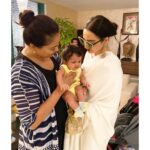 Sameera Reddy Instagram – The glee on my face to have my kids meet Rekhaji 😊She is such a legend 🙏🏼 Nyra was super cranky and she was so sweet with her 😍 gosh ! Such presence and what a fabulous look! Love love love this woman ! 🥰#superstar #legend #idol #moment #wow 🤩