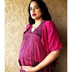 Sameera Reddy Instagram - I would break my own heart to protect yours ❤️. . @urvashikaur #pregnancystyle #pregnancy #message #baby #bump 🌟
