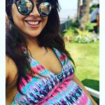 Sameera Reddy Instagram - Monday be like 🌈 . . @jleibholz I’m lusting after these @dior Elliptic sunglasses ! . . #Monday #blues #preggo #babybump #swimsuit #momlife #bollywood #mom #keepingitreal