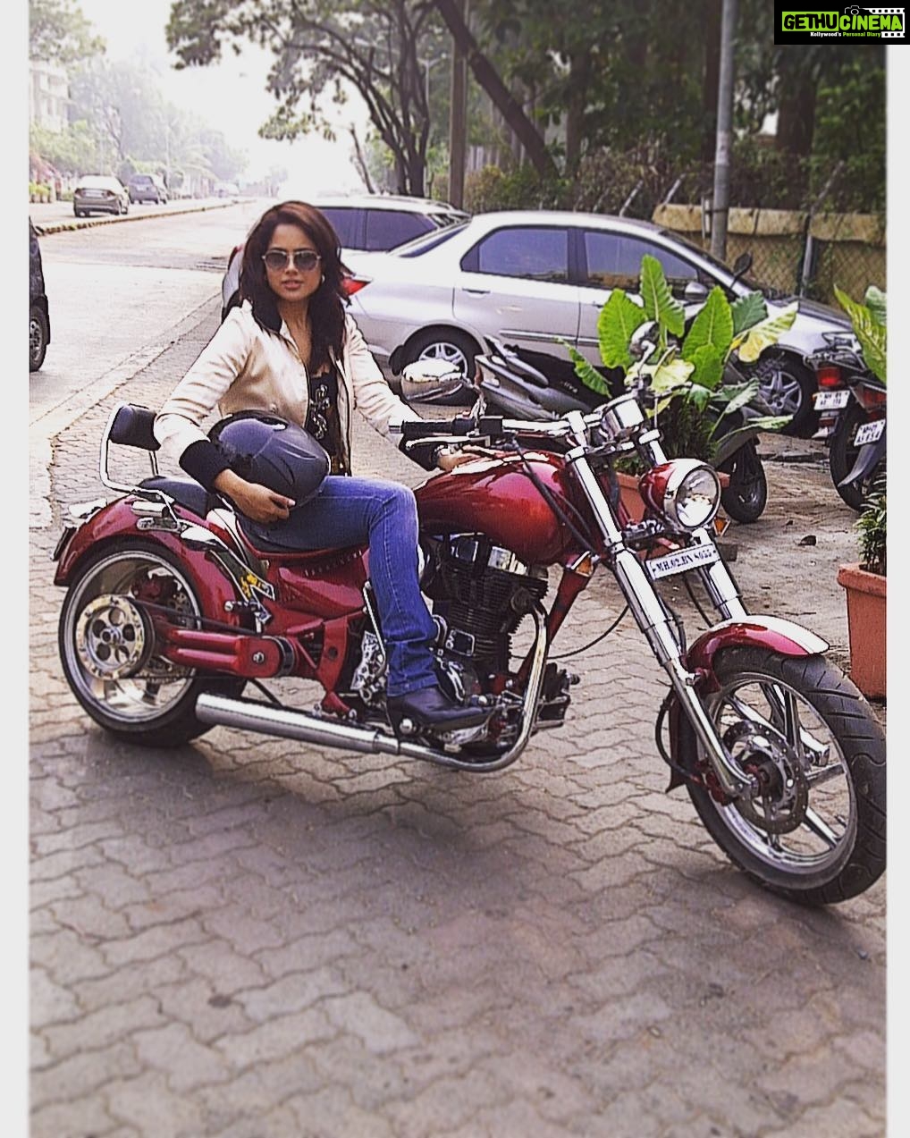 Sameera Reddy Instagram - #throwbackthursday to the day I met Akshai . I rode one of his motorcycles and our journey began.. I asked him out in true biker girl style. .best decision I ever made ❤️ . . @vardenchi . . #bikerchick #motorcyclelife #motorcycle #momlife #love #marriage #bae #bikergirl #vardenchi #chopper #throwback