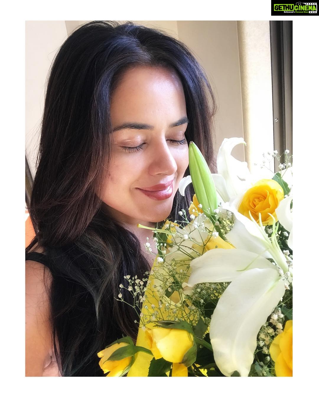 Sameera Reddy Instagram - Baby girl vibes š„°š is the universe sending me signs ?? Iām loving floral scents and fresh flowers š·šš» please be right ! . . . . #baby #bump #pregnancyindia #pregnancy #motherhood #momtobe #momlife #thehappynow #flowers #positivevibes #pray #girl #babygirl šø