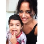 Sameera Reddy Instagram - When you are happy and you know it stick your tongue out ! 😜 . . . . #momlife #mylife #blessed #friday #myson #love #forever ❤️